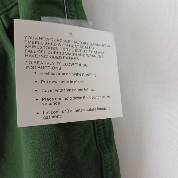 NWOT Quacker Factory Jeans Bootcut Dream Jeannes Dark Olive Size 14 A210151 - Picture 3 of 9